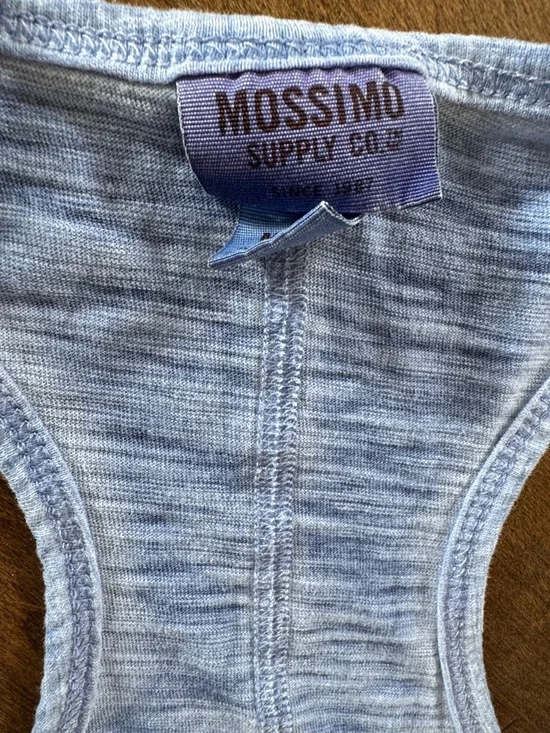 Massimo Light Blue Ribbed Racerback Tank - Picture 2 of 2